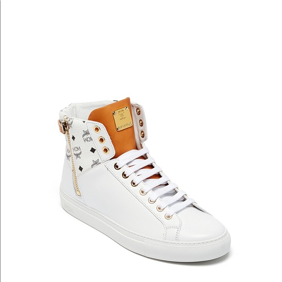 women's mcm high top sneakers